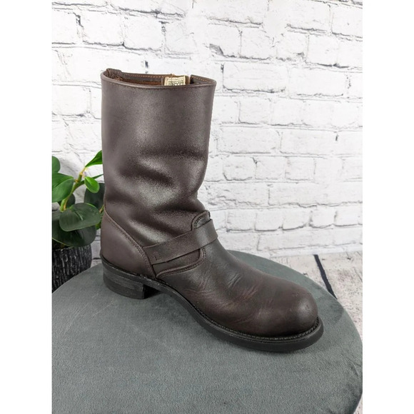 Frye Engineer Brown leather Boots 9M - Picture 9 of 16